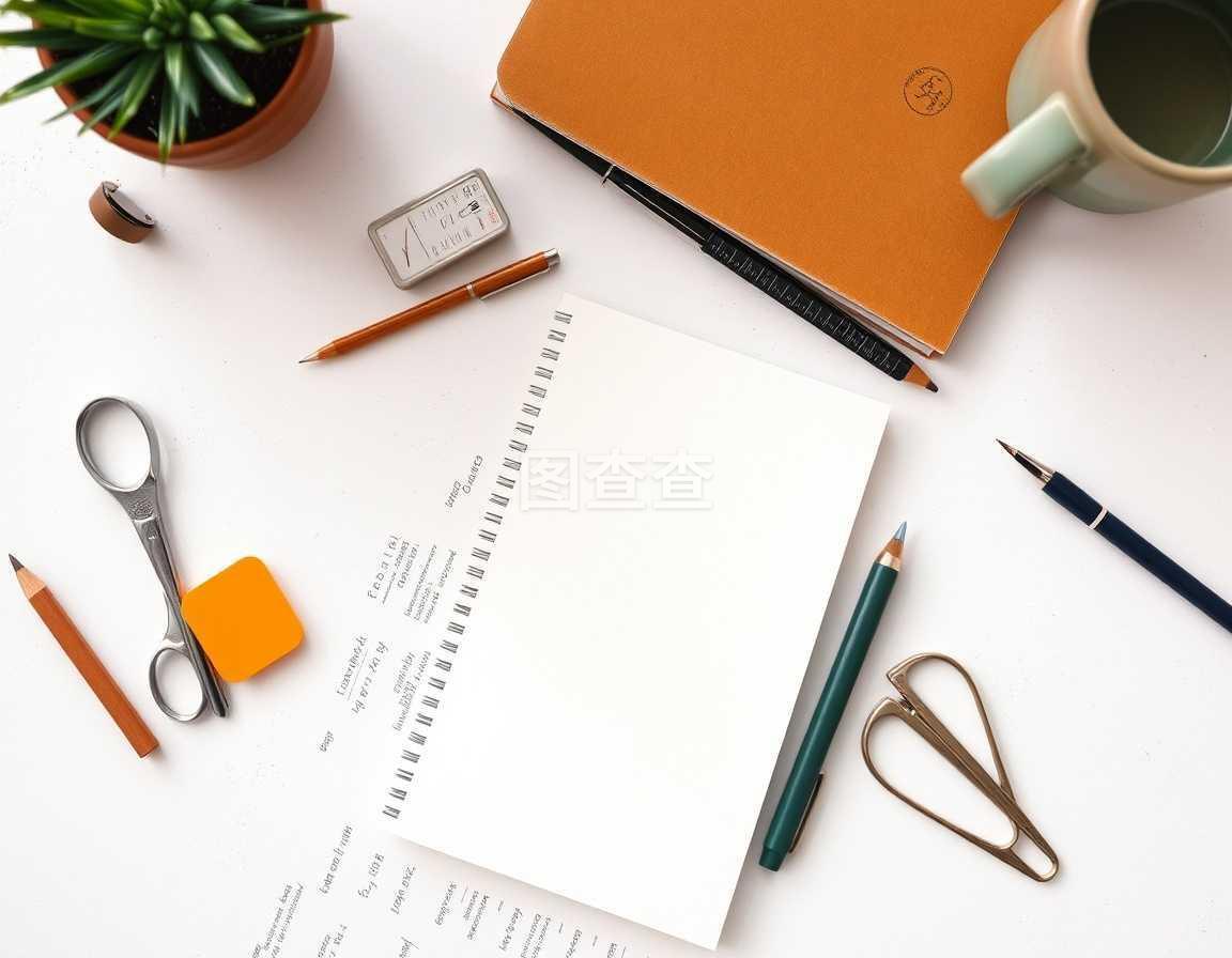 复古风情 带办公用品的记事本，时光里的书写伴侣
